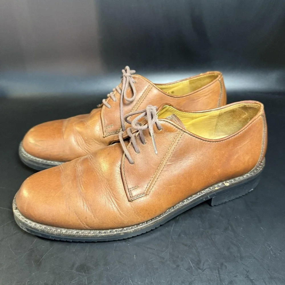 Cole Haan‎ C00066 Tan Leather Derby Dress Shoes Mens 8.5M